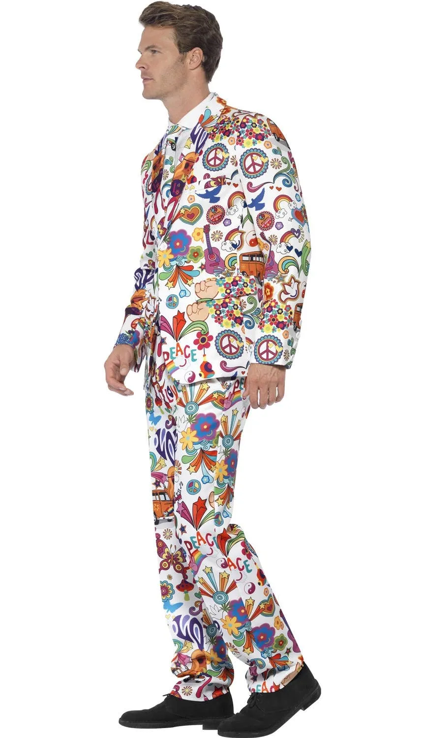 1970s Groovy Hippie Mens Stand Out Costume Suit