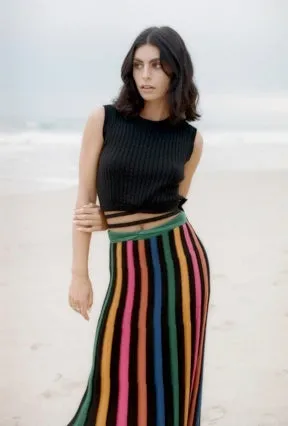 ANDEAN COLLECTIVE LORETTA TIE SKIRT IN RAINBOW