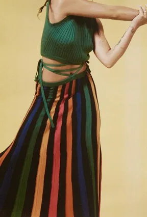 ANDEAN COLLECTIVE LORETTA TIE SKIRT IN RAINBOW