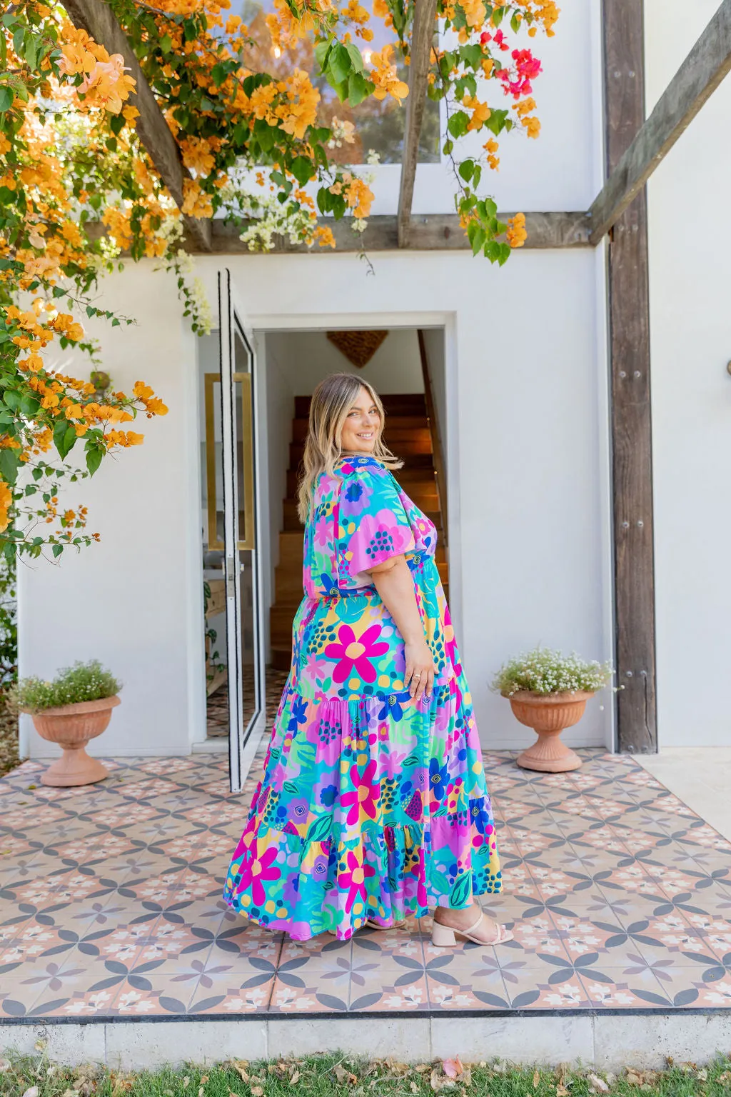 Bonnie Maxi Dress in Spring Fling by Kasey Rainbow