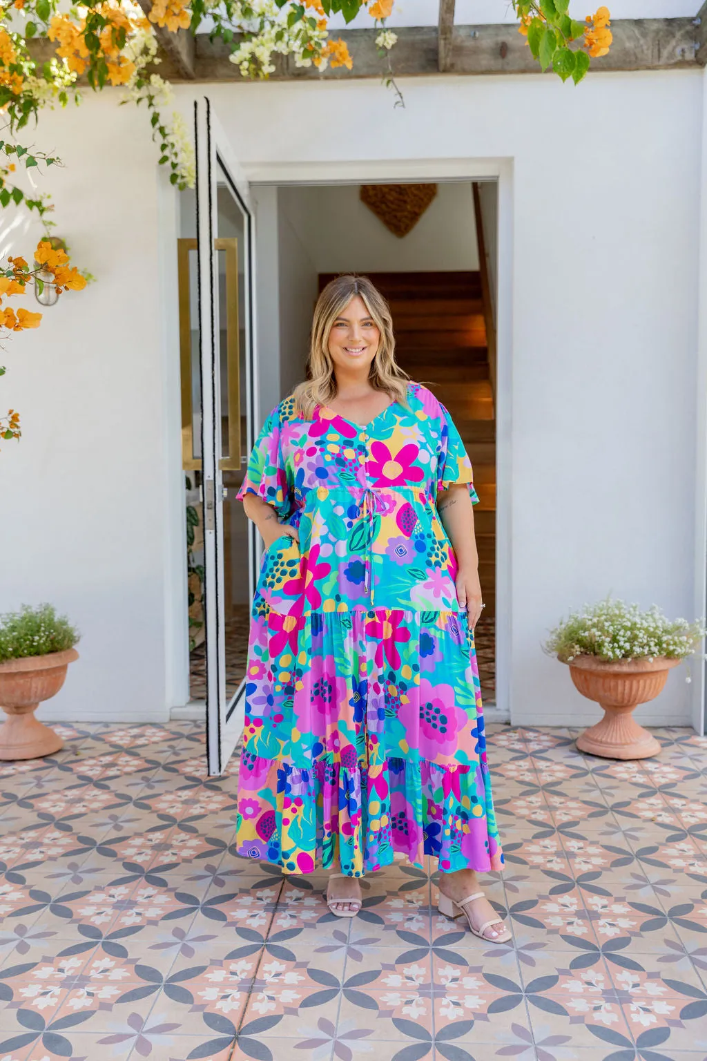 Bonnie Maxi Dress in Spring Fling by Kasey Rainbow