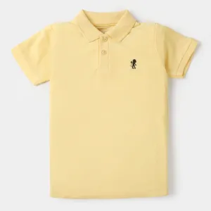 Boys Basic Polo T-Shirt - Light Yellow