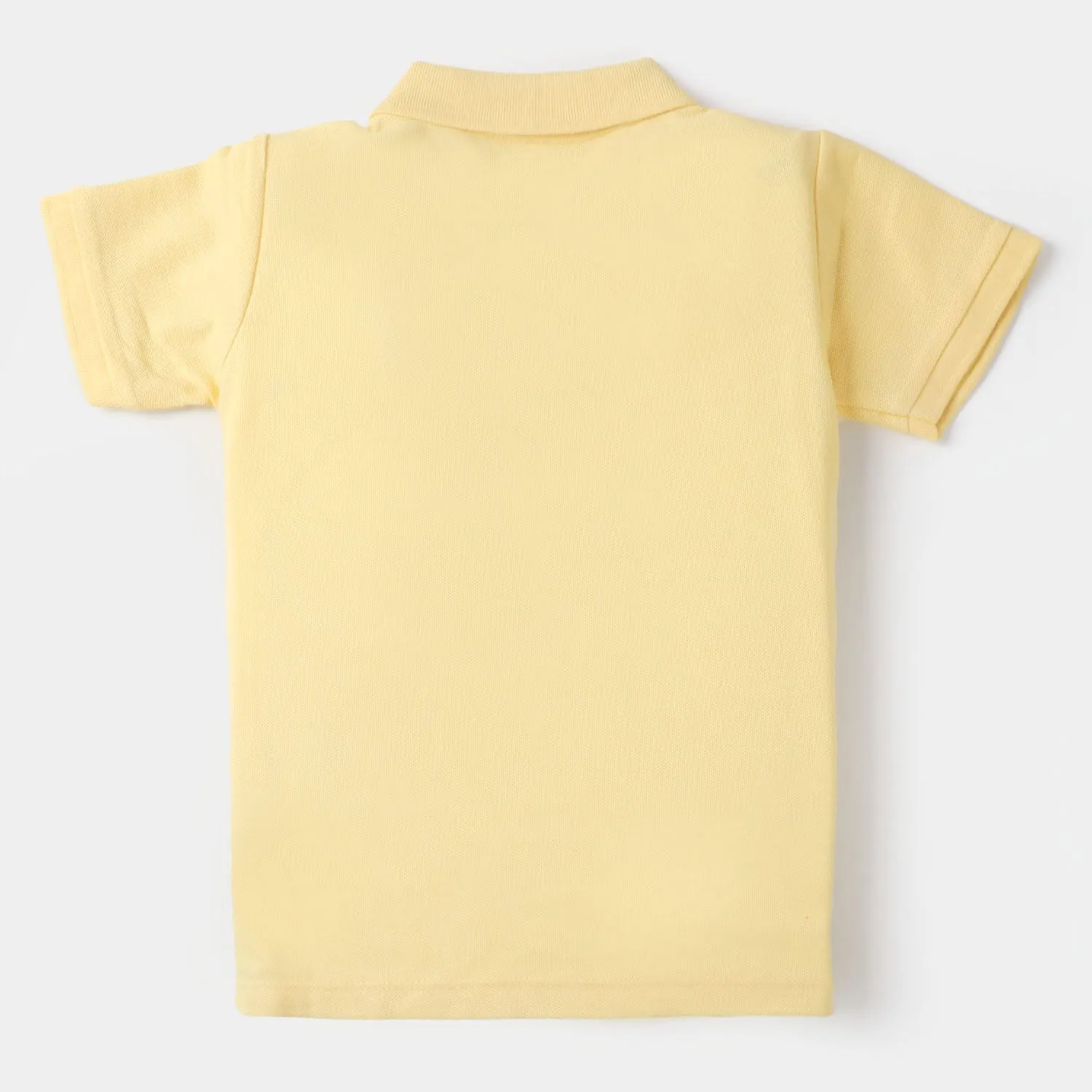 Boys Basic Polo T-Shirt - Light Yellow