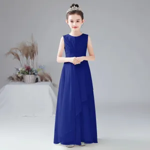 Chiffon Flower Girl Dress for Weddings, First Communion, and Junior Bridesmaids