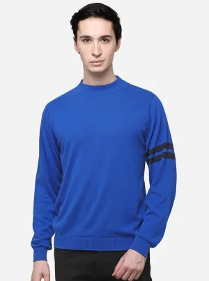 Cobalt Blue Slim Fit Solid T-Shirt | JadeBlue