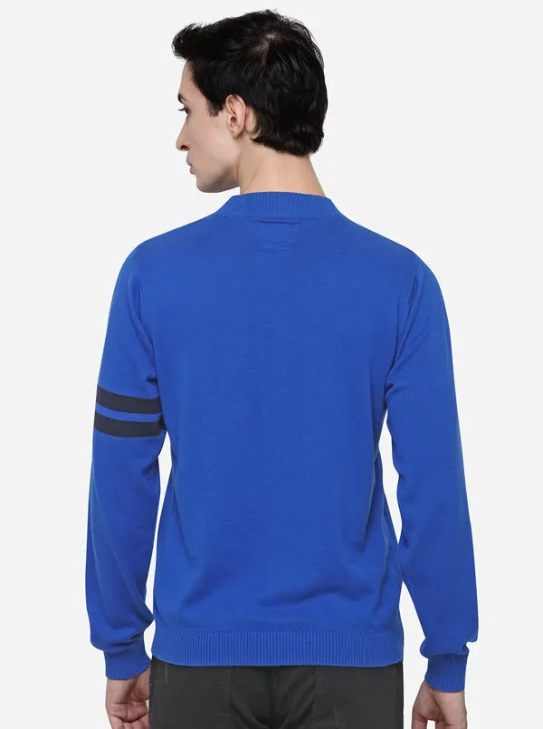 Cobalt Blue Slim Fit Solid T-Shirt | JadeBlue