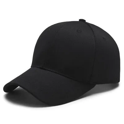 Cotton Solid Simple Color Baseball Adjustable Snapback Cap