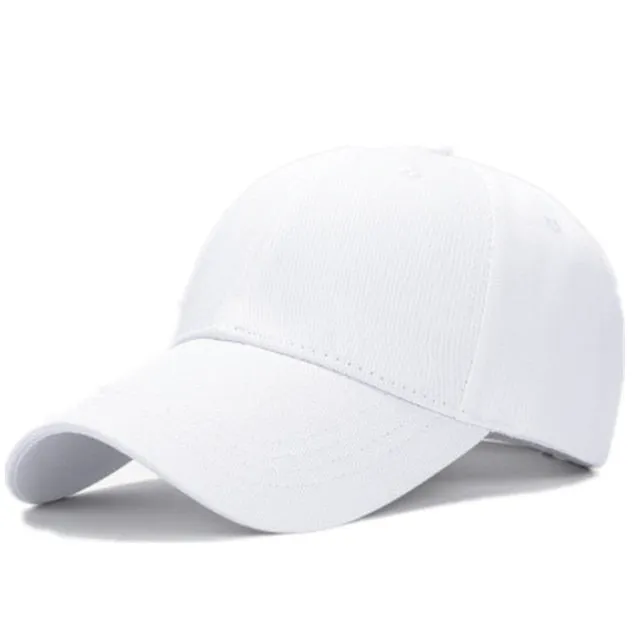 Cotton Solid Simple Color Baseball Adjustable Snapback Cap