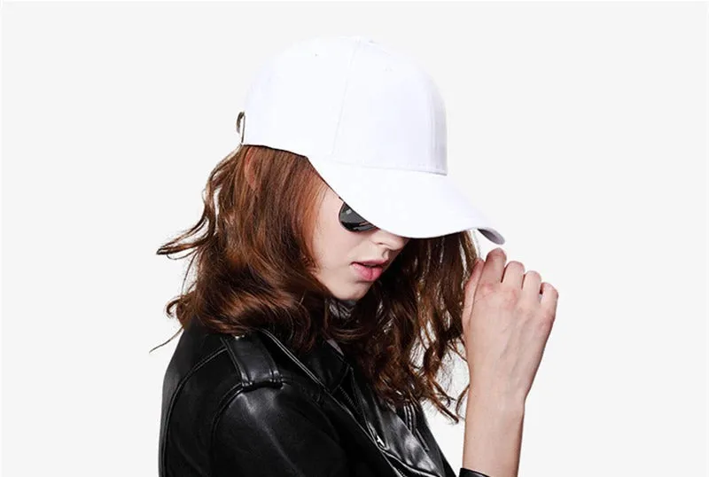 Cotton Solid Simple Color Baseball Adjustable Snapback Cap