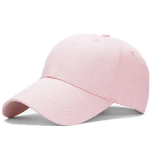 Cotton Solid Simple Color Baseball Adjustable Snapback Cap