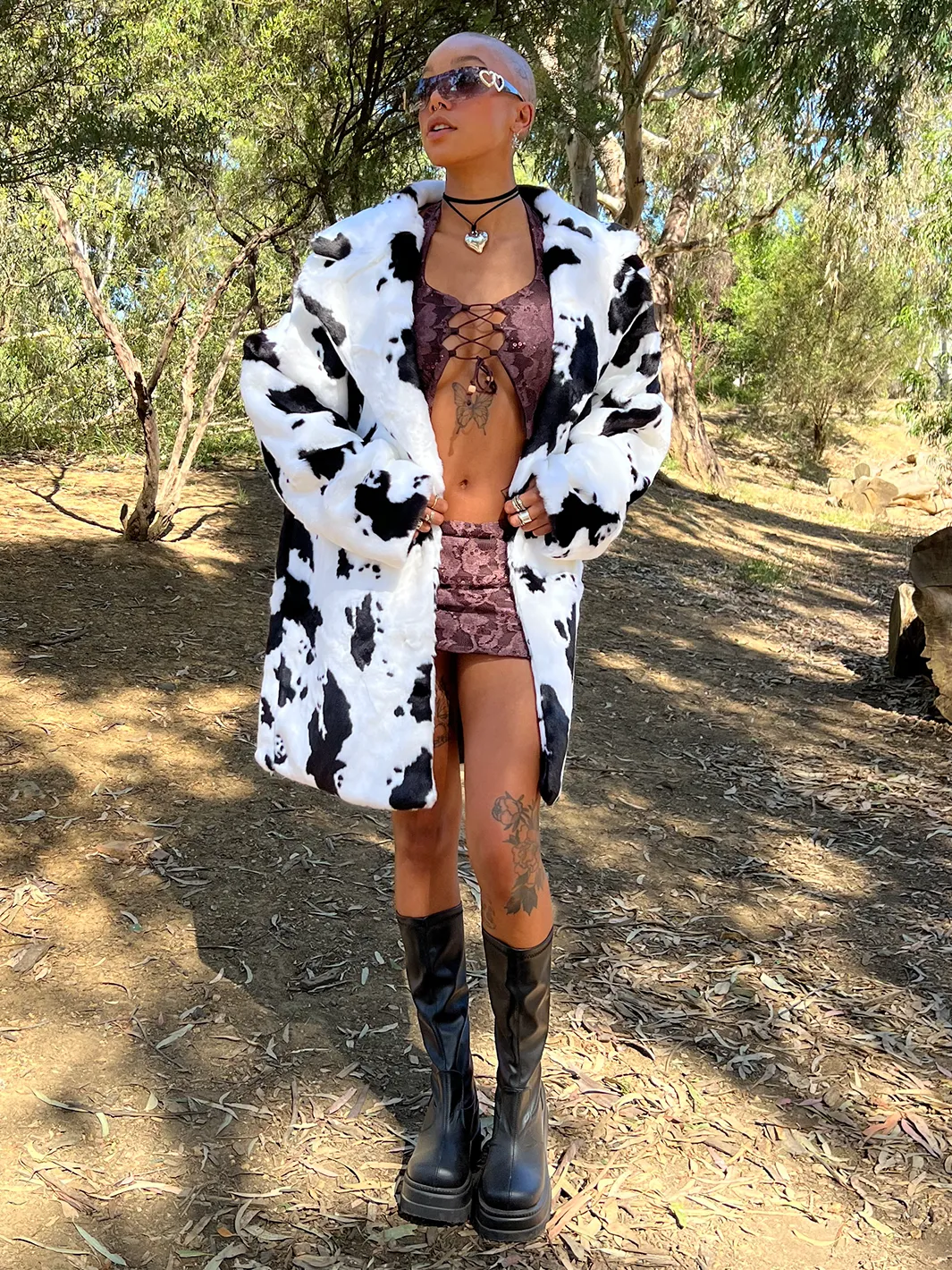 COW PRINT FAUX FUR JACKET ✰ MADE 4 U ✰