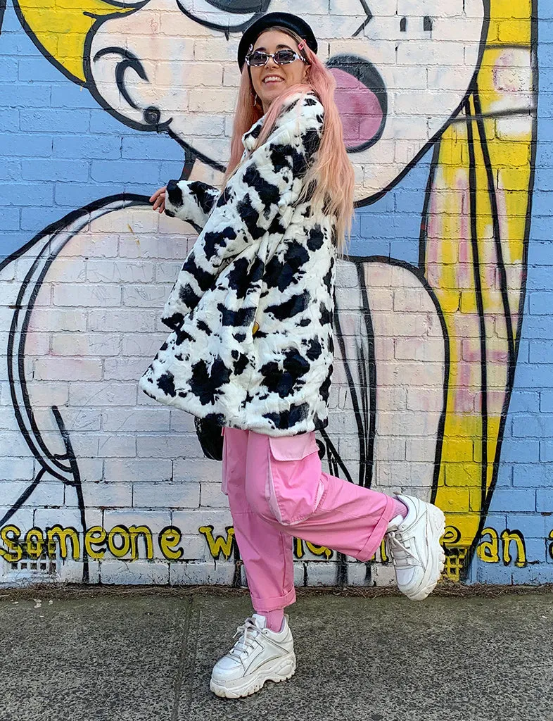 COW PRINT FAUX FUR JACKET ✰ MADE 4 U ✰