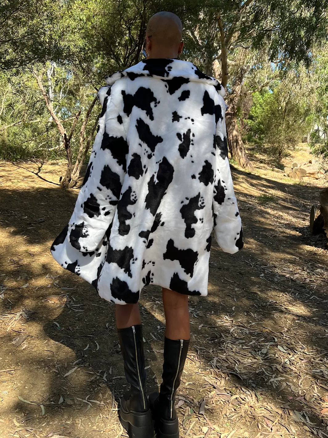 COW PRINT FAUX FUR JACKET ✰ MADE 4 U ✰