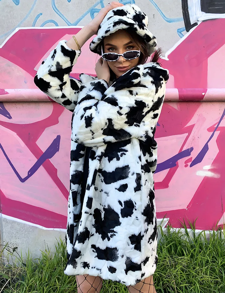 COW PRINT FAUX FUR JACKET ✰ MADE 4 U ✰