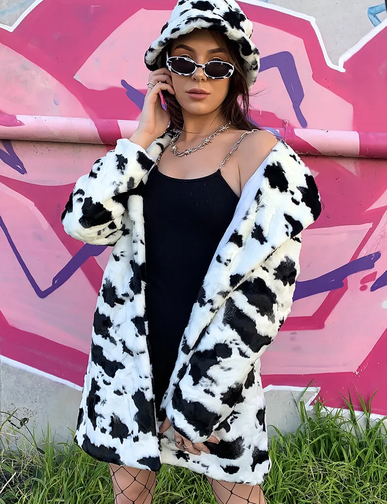 COW PRINT FAUX FUR JACKET ✰ MADE 4 U ✰