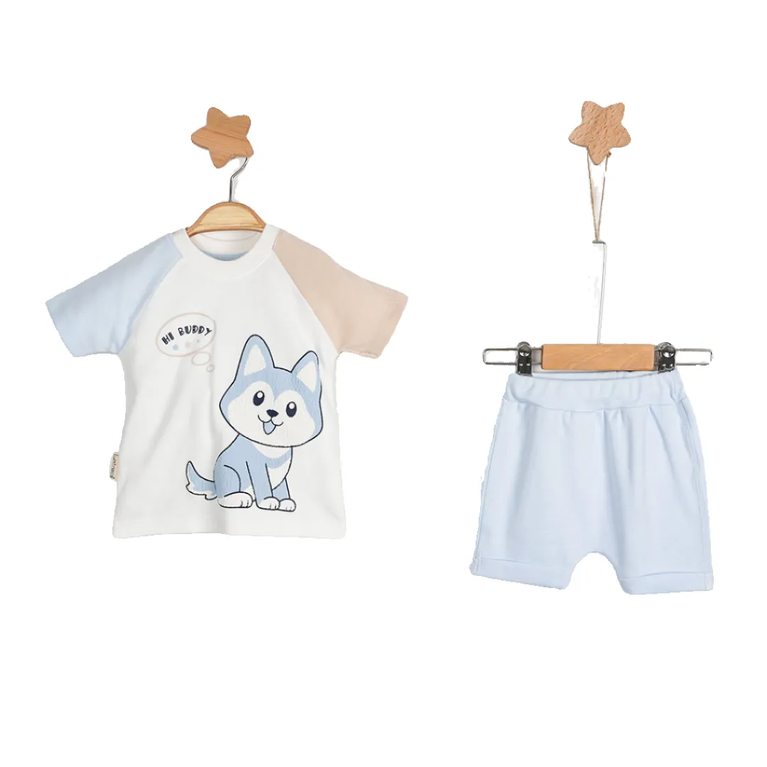 Cute Dog Baby Casual Shorts Set