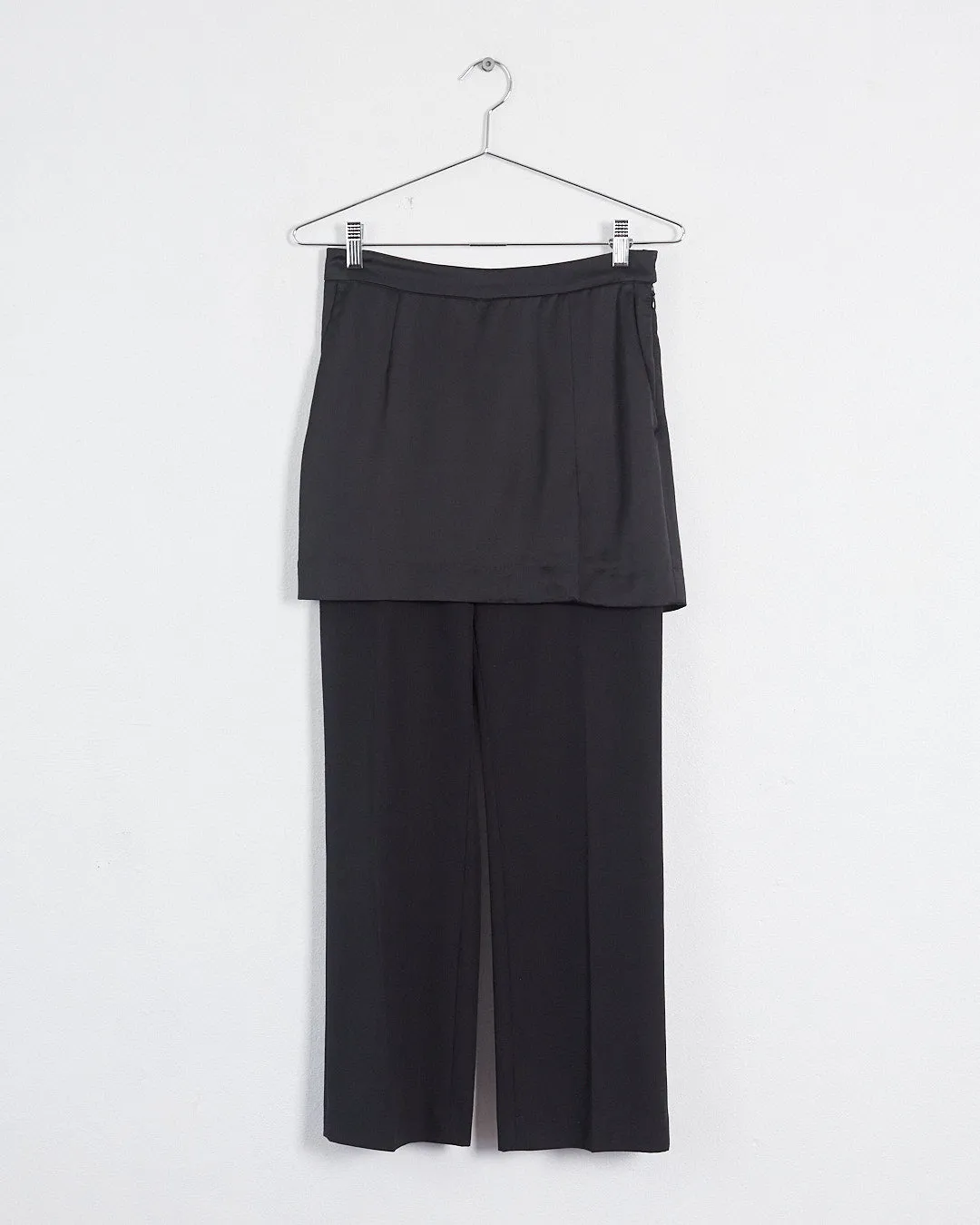 Dries Van Noten skirt over pants, black, 8