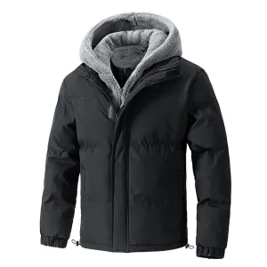 Fake Two Pieces Loose Padded Coat Men