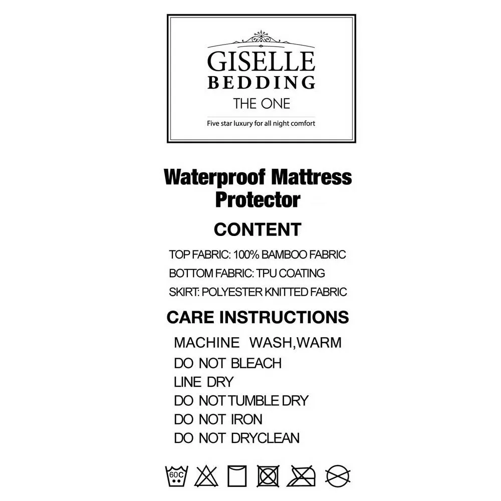 Giselle Bedding Giselle Bedding Bamboo Mattress Protector King