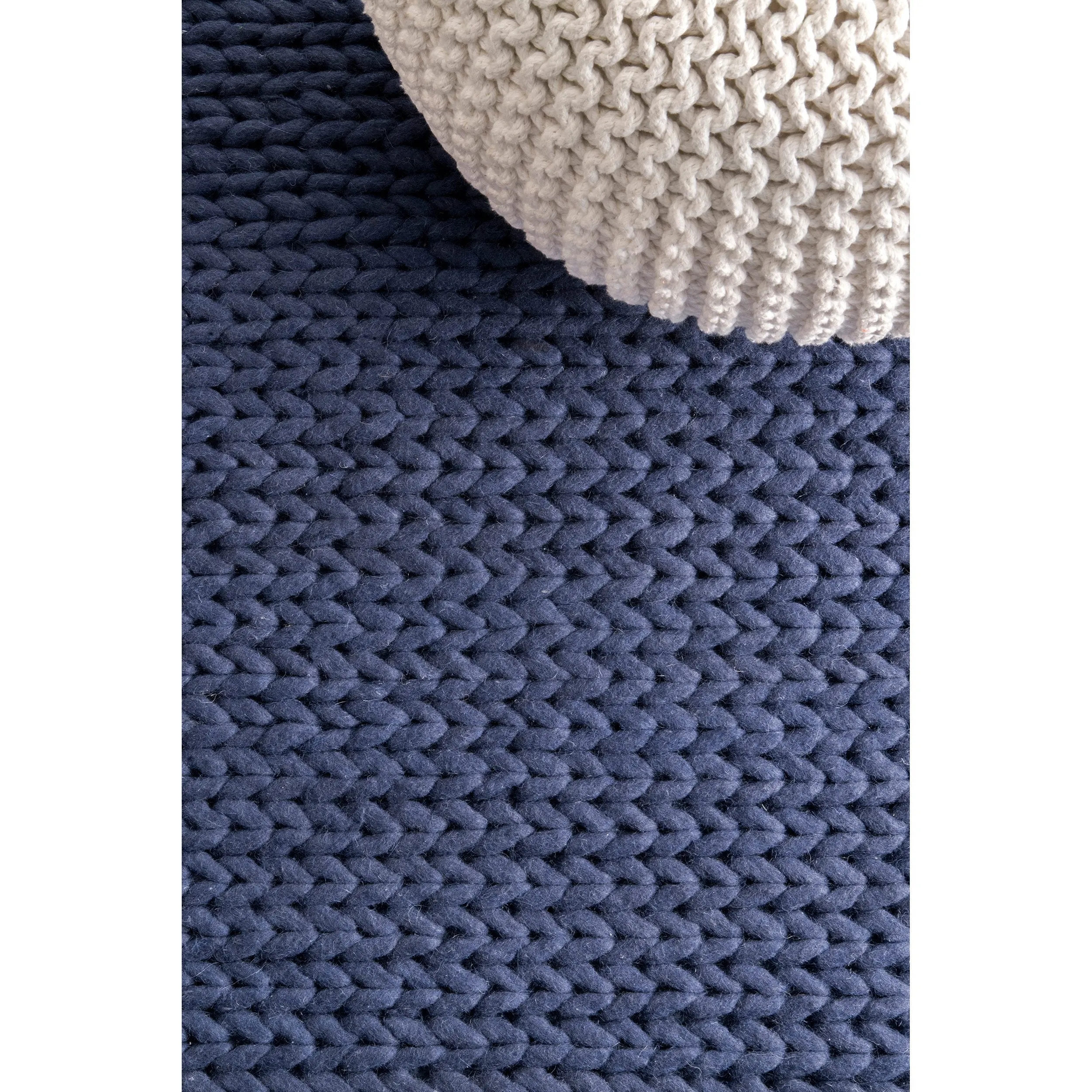 Hand Woven Chunky Woolen Cable Rug