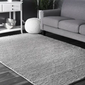 Hand Woven Chunky Woolen Cable Rug