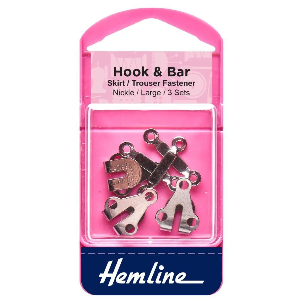 Hemline Skirt/Trouser Hook and Bar Fasteners