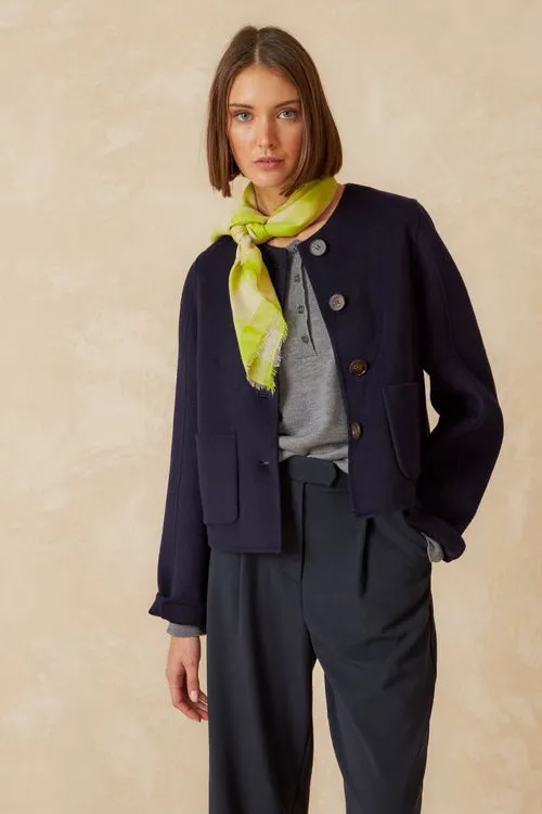 Indi & Cold Abrigo Navy Blue Jacket