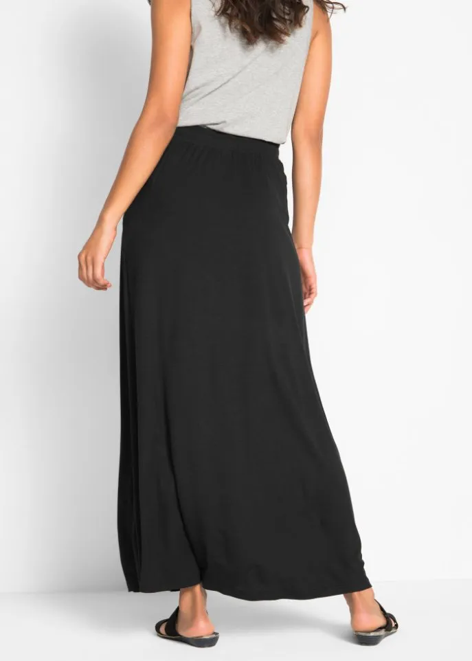 Jersey skirt Bpc Bonprix Collection, black