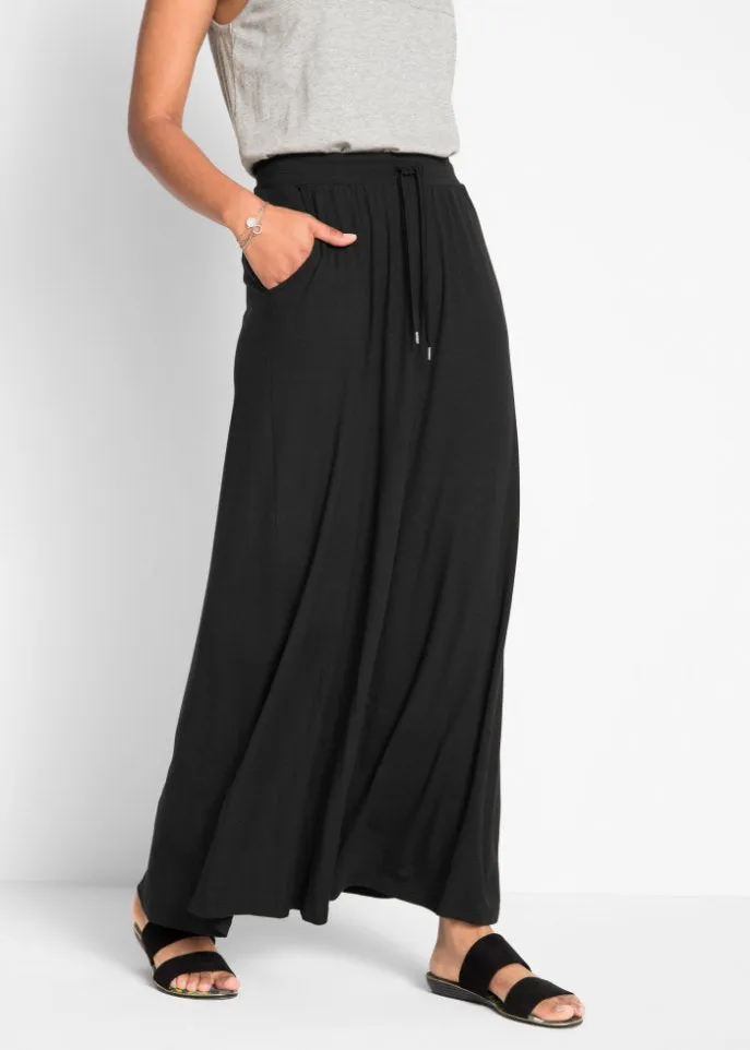 Jersey skirt Bpc Bonprix Collection, black