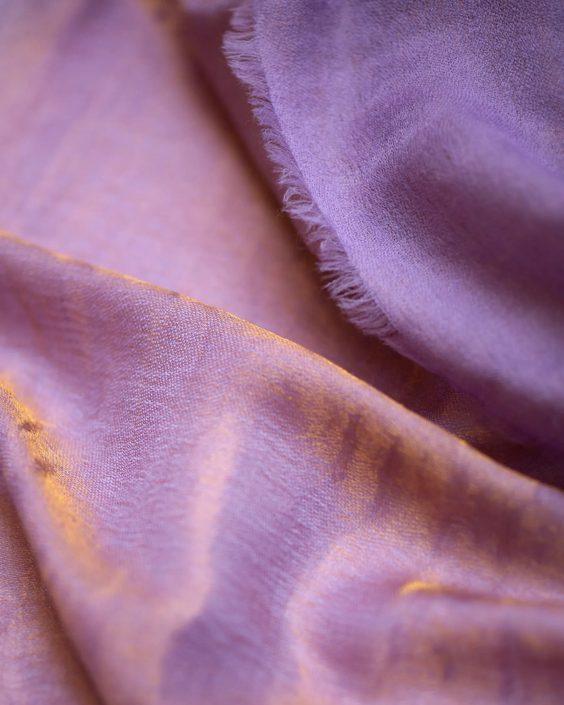 Josephine Reversible Pashmina Shawl in Gold Shimmer Lavender