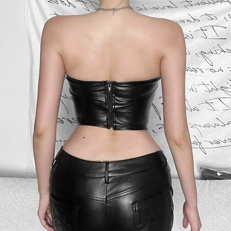 Journie Fauz Leather Top