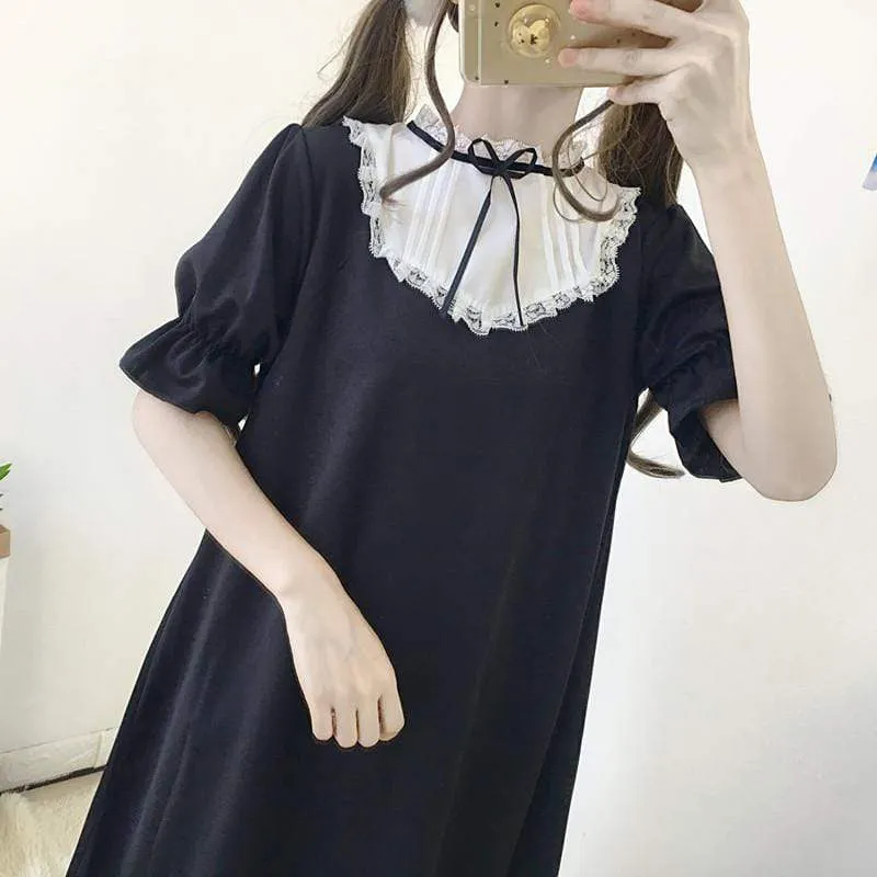 Kawaii Lace Stitching A-line Dress