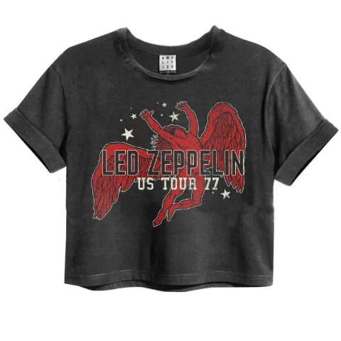 Led Zeppelin Crop Top T Shirt - US Tour 77 Icarus