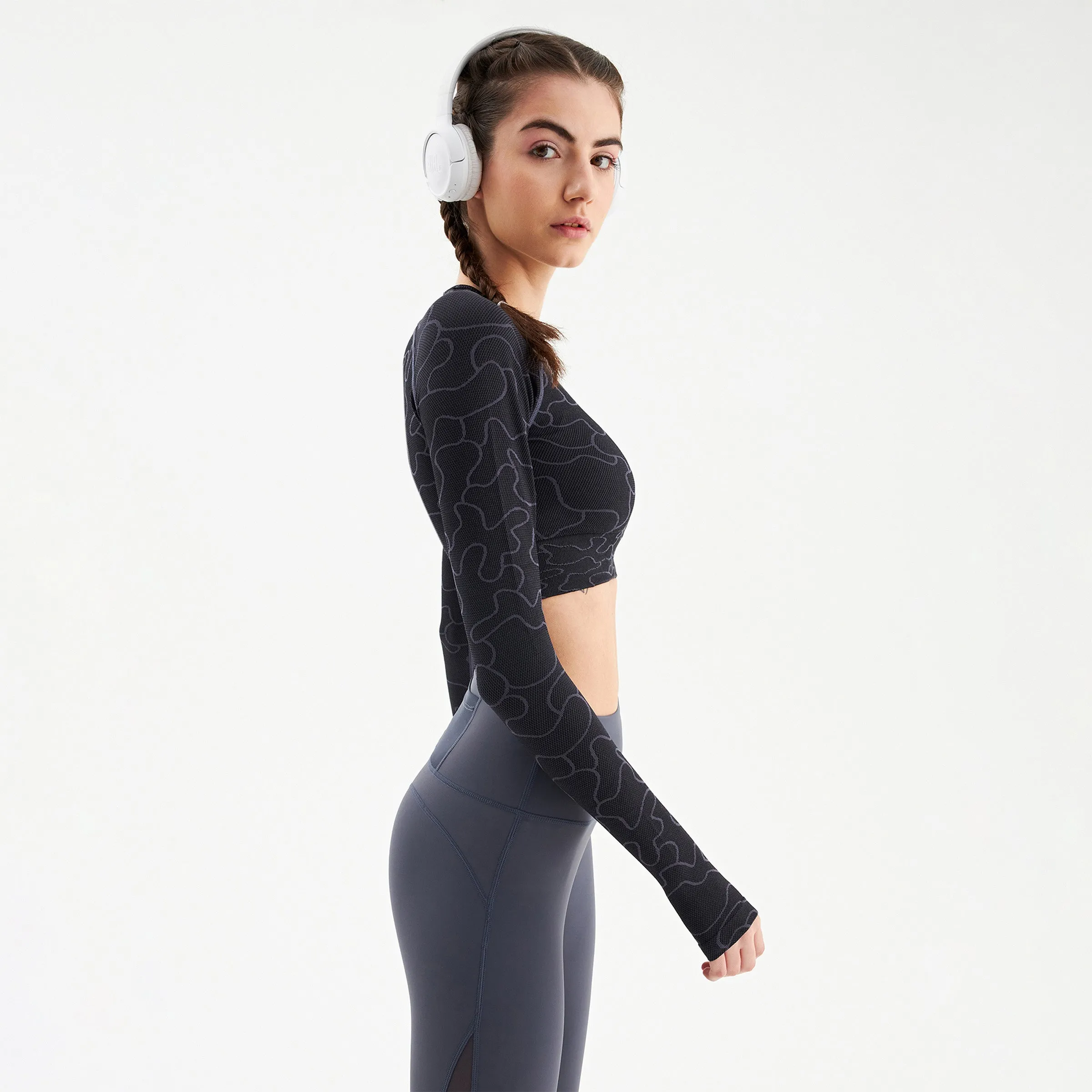 Lift Seamless Crop Top (Black)