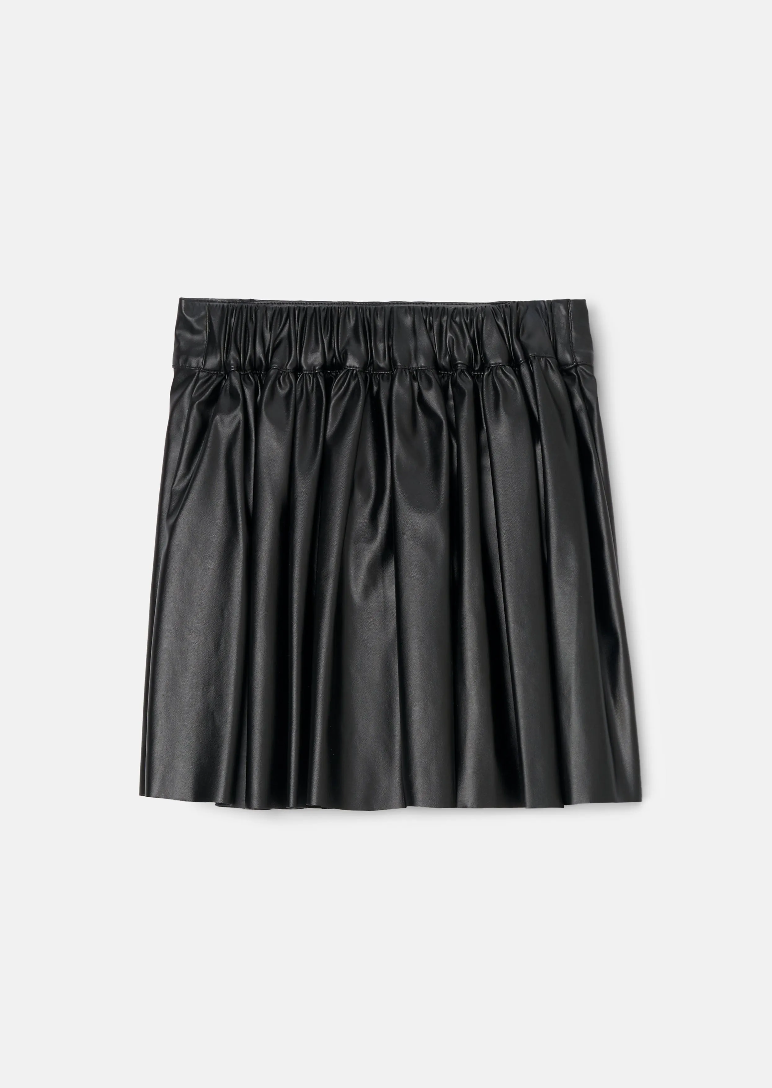 Lucile Black Leather Look Skirt