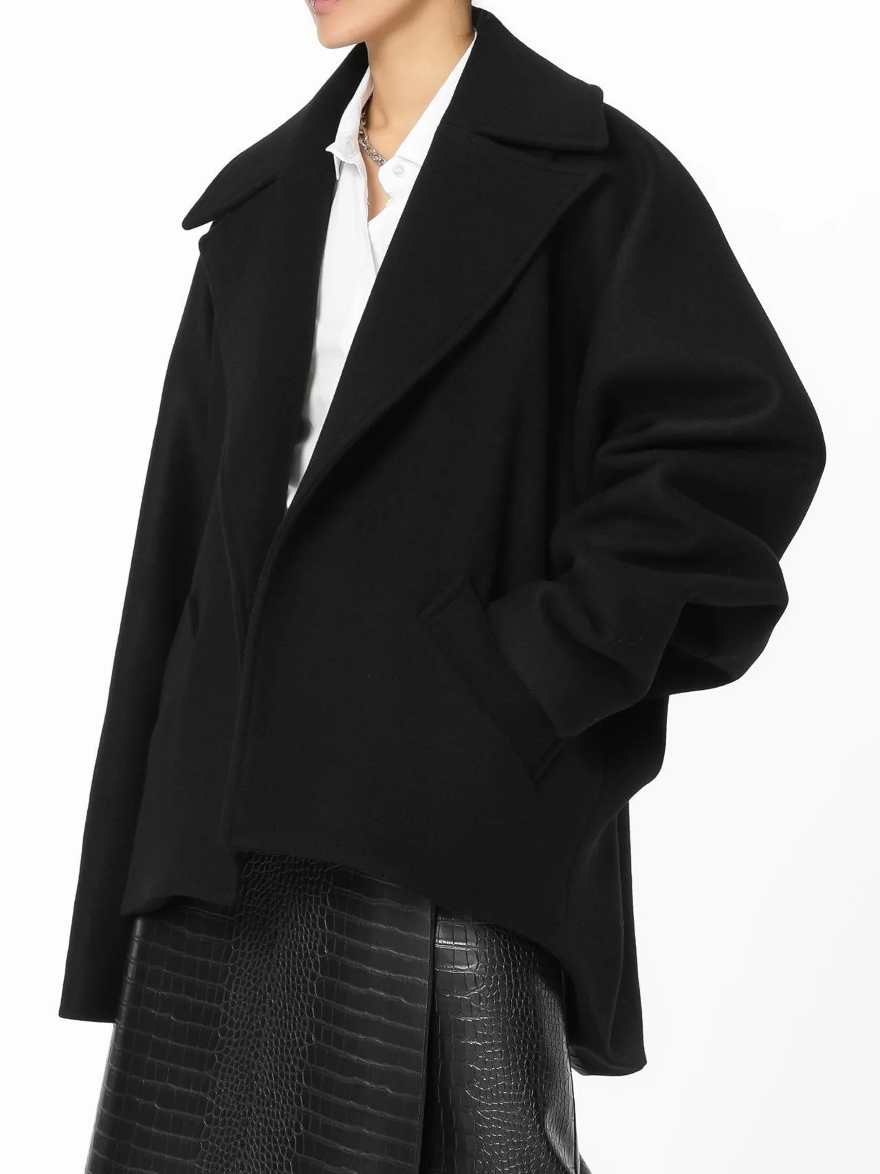 LUXE OVERSIZED WOOL PEA COAT