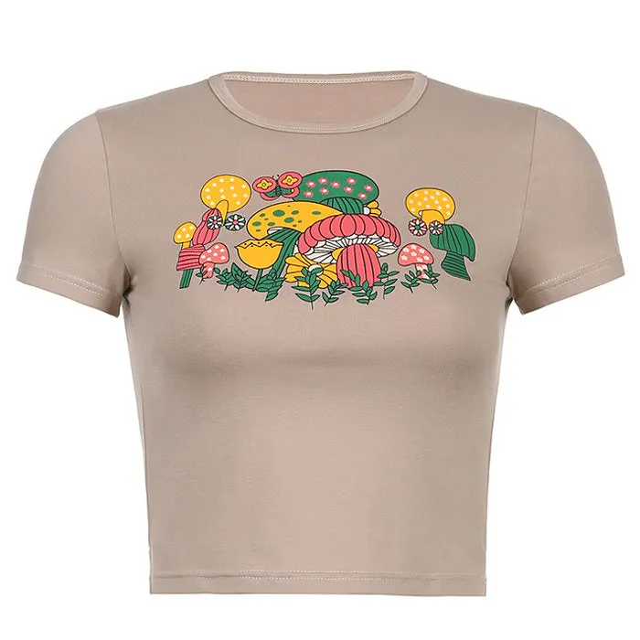 Magic Mushrooms Crop Top