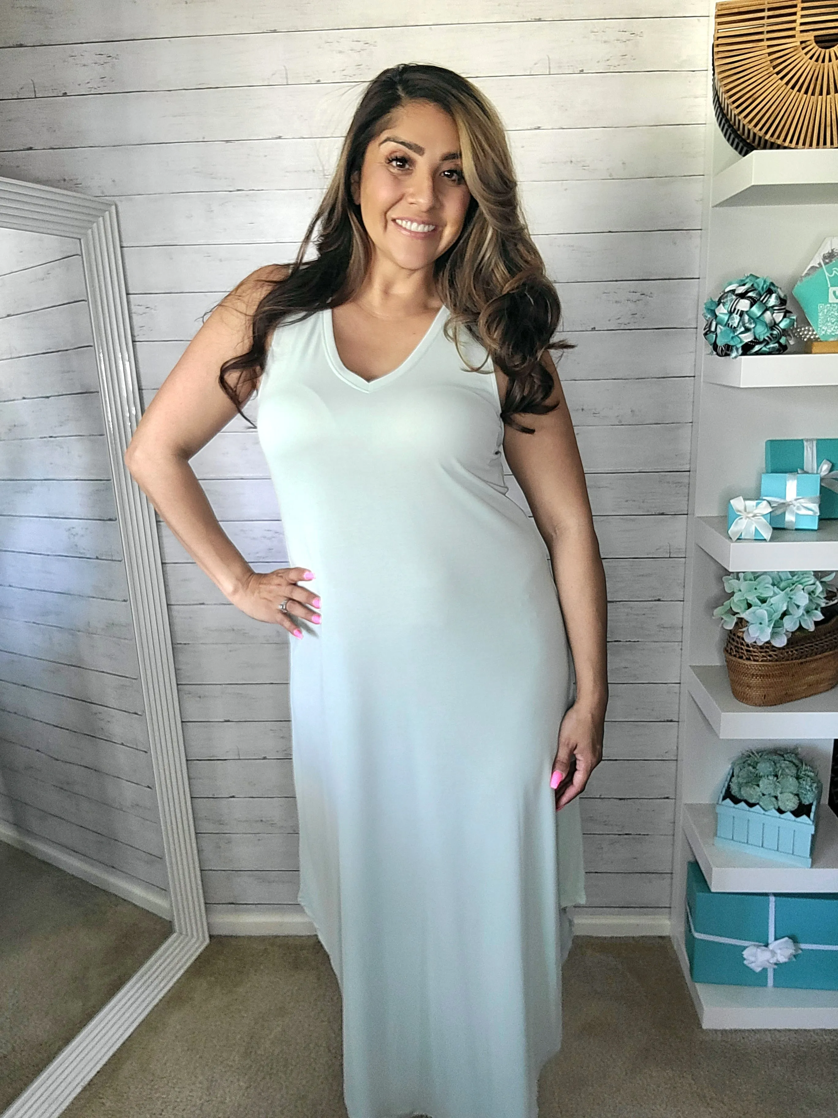 Mint Sleeveless Midi Dress