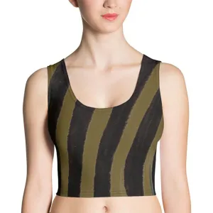 Olive Zebra Top