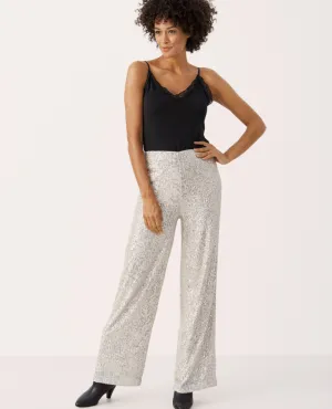 Part Two Tatiana Silver Sequin Trouser