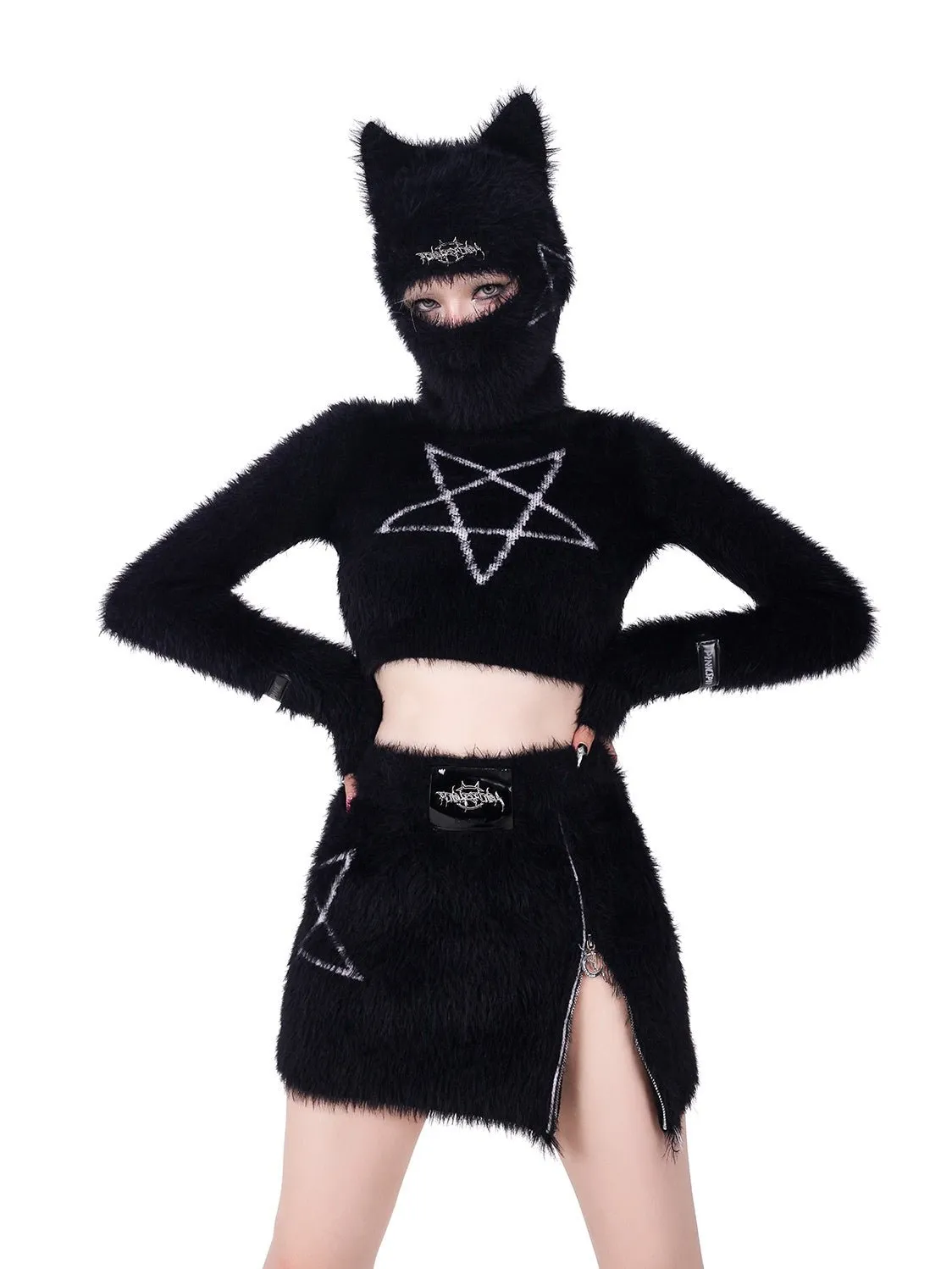 Pentagram Slim Short Knitted & Skirt【s0000000316】