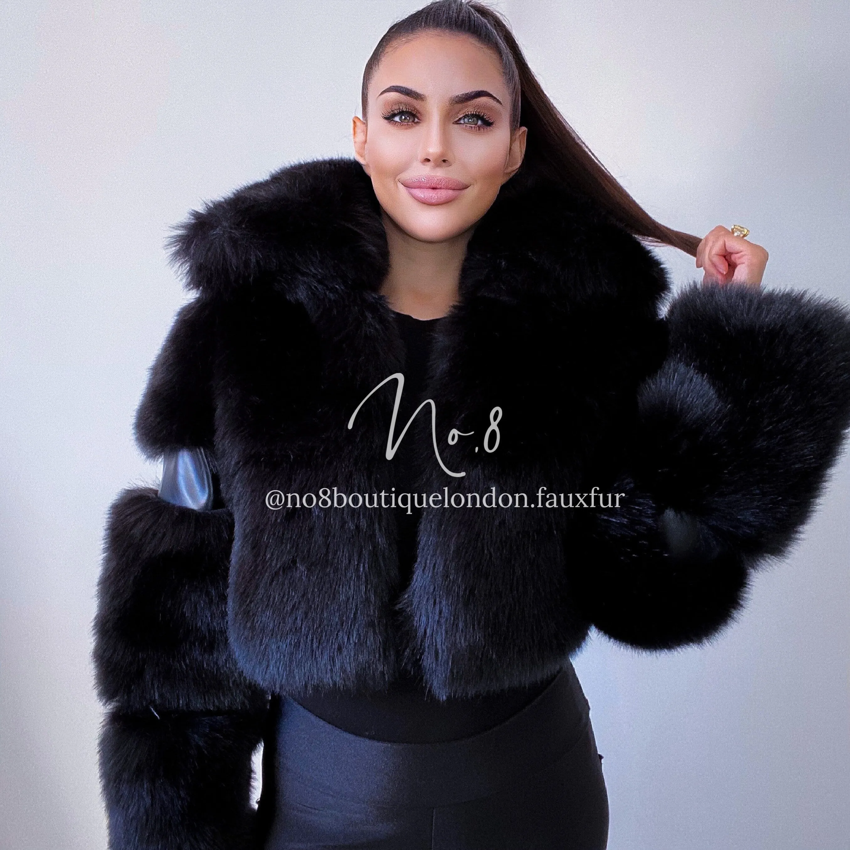 Phoenix Cropped Faux Fur Jacket