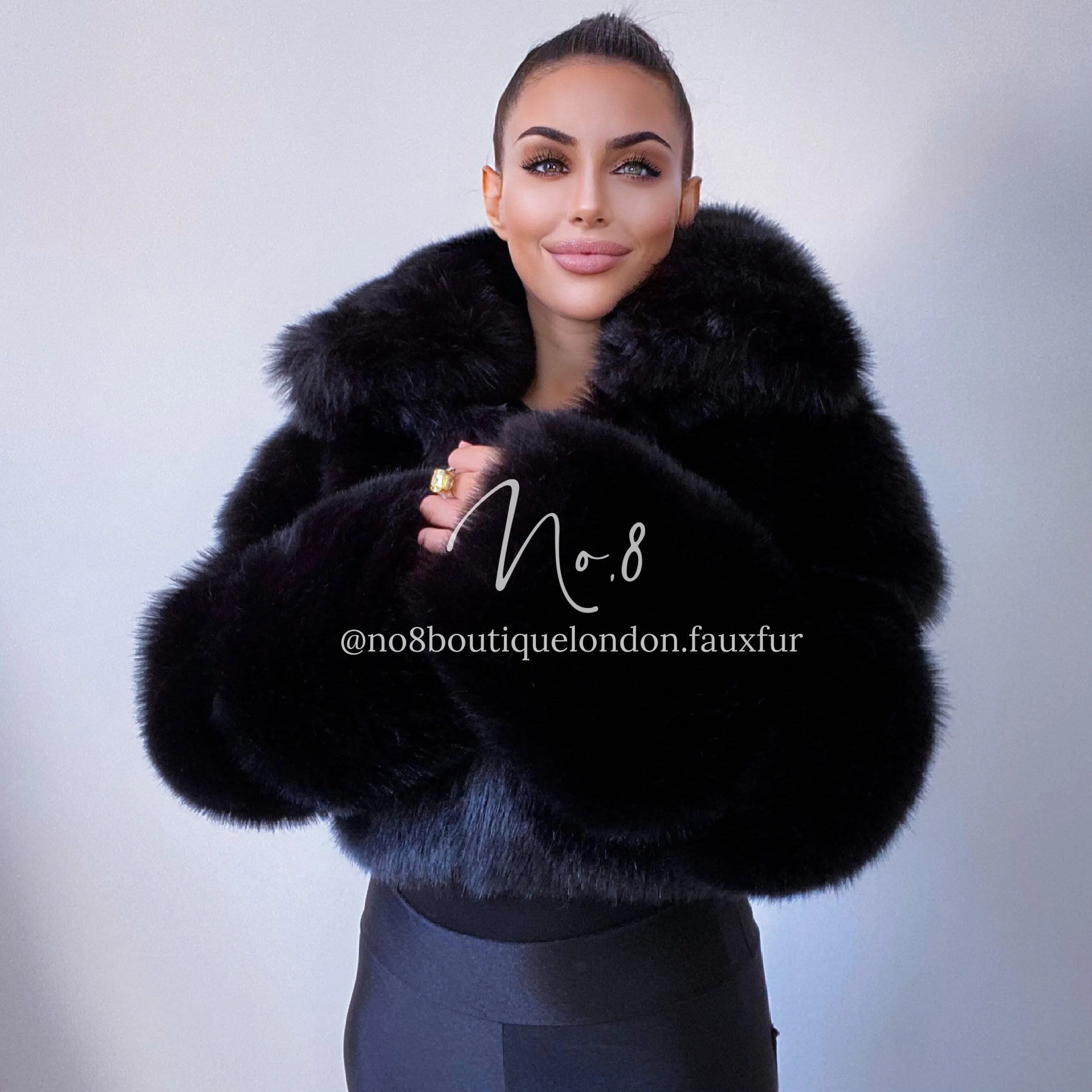 Phoenix Cropped Faux Fur Jacket