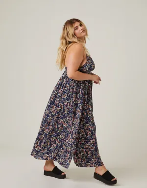 Plus Size Paisley Floral Tank Maxi Dress