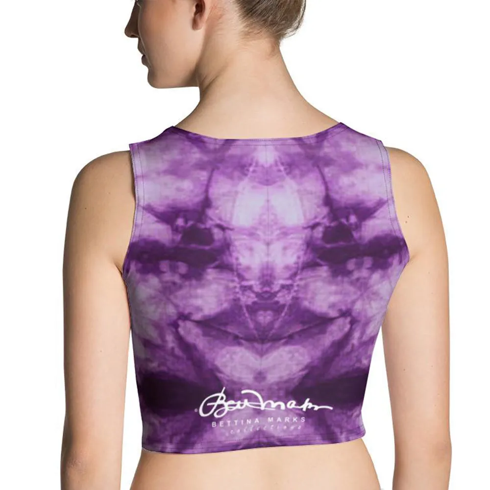 Purple Tie Dye Crop Top