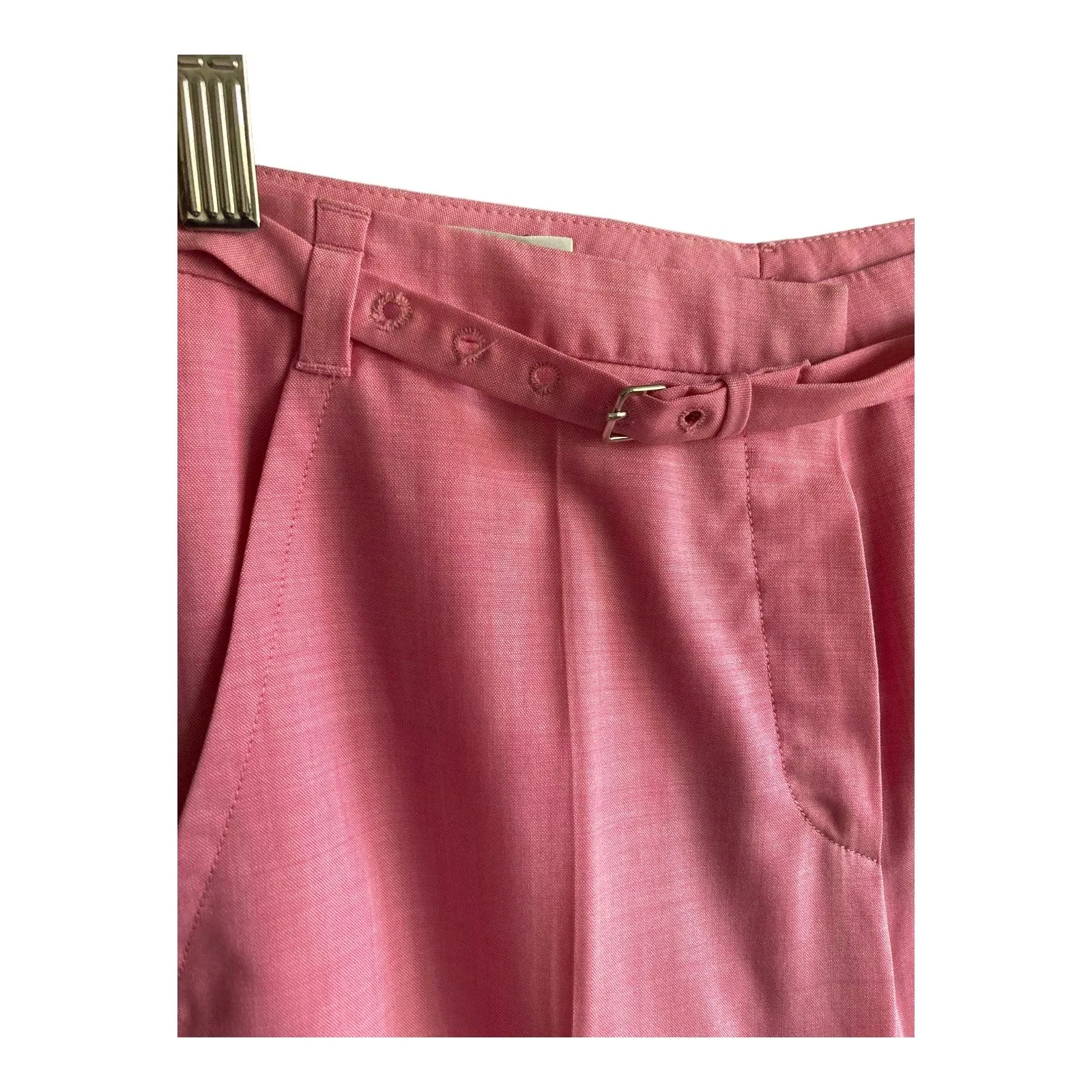 Rene Lezard Wool Pink Trousers UK Size 8