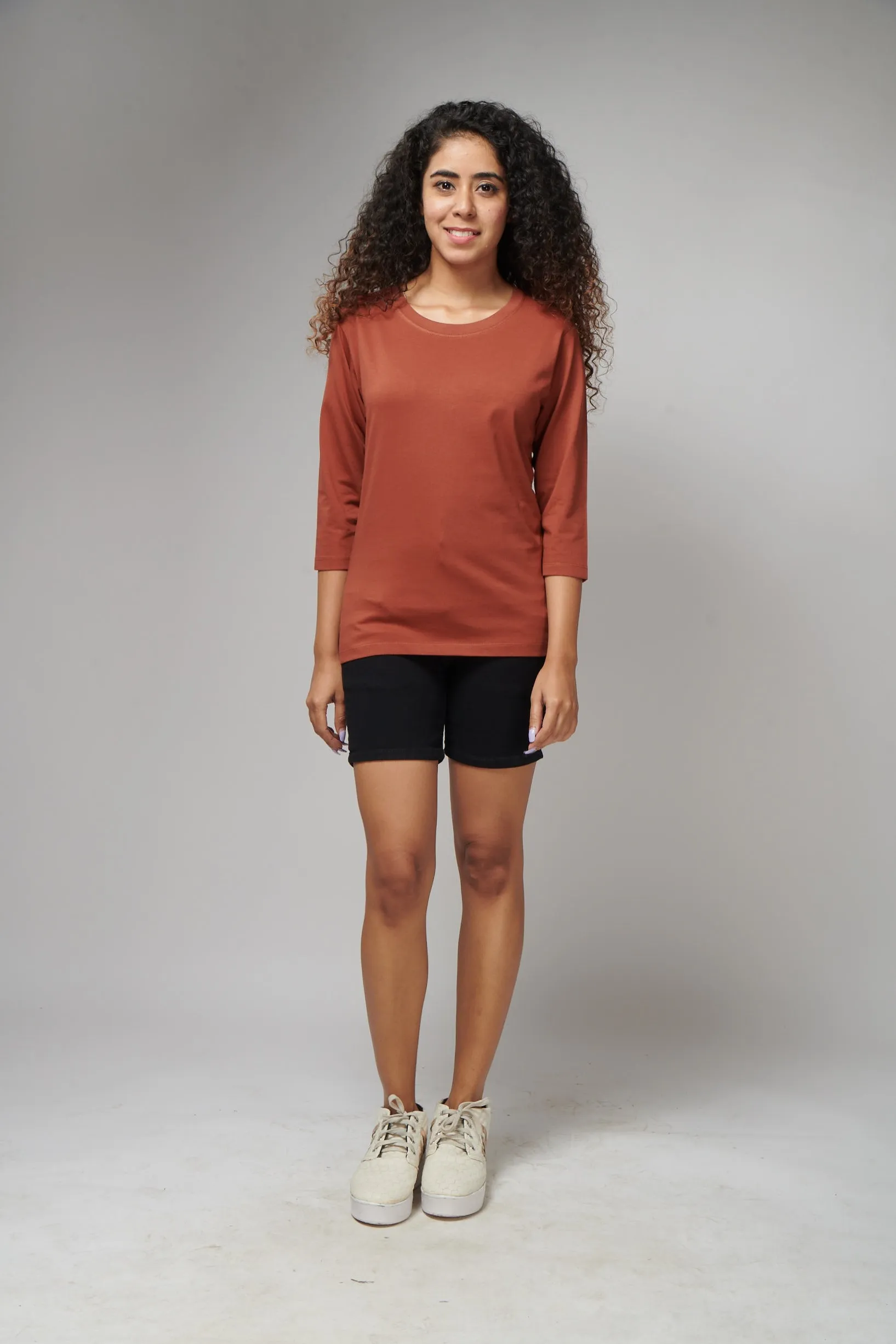 Rust 3/4th Sleeve T-Shirt