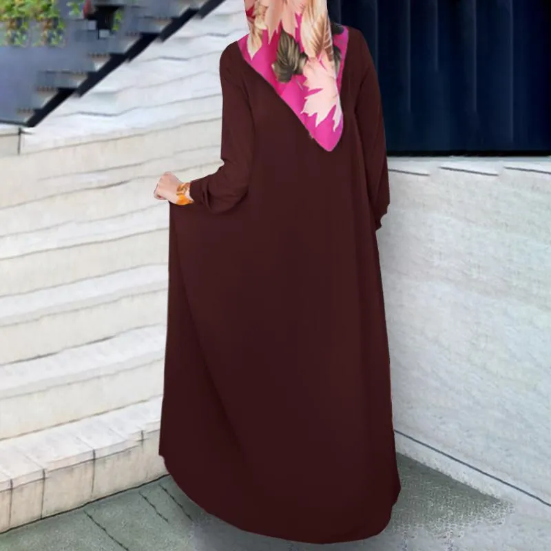 Simple Solid Color Pleated Abaya (MA094)