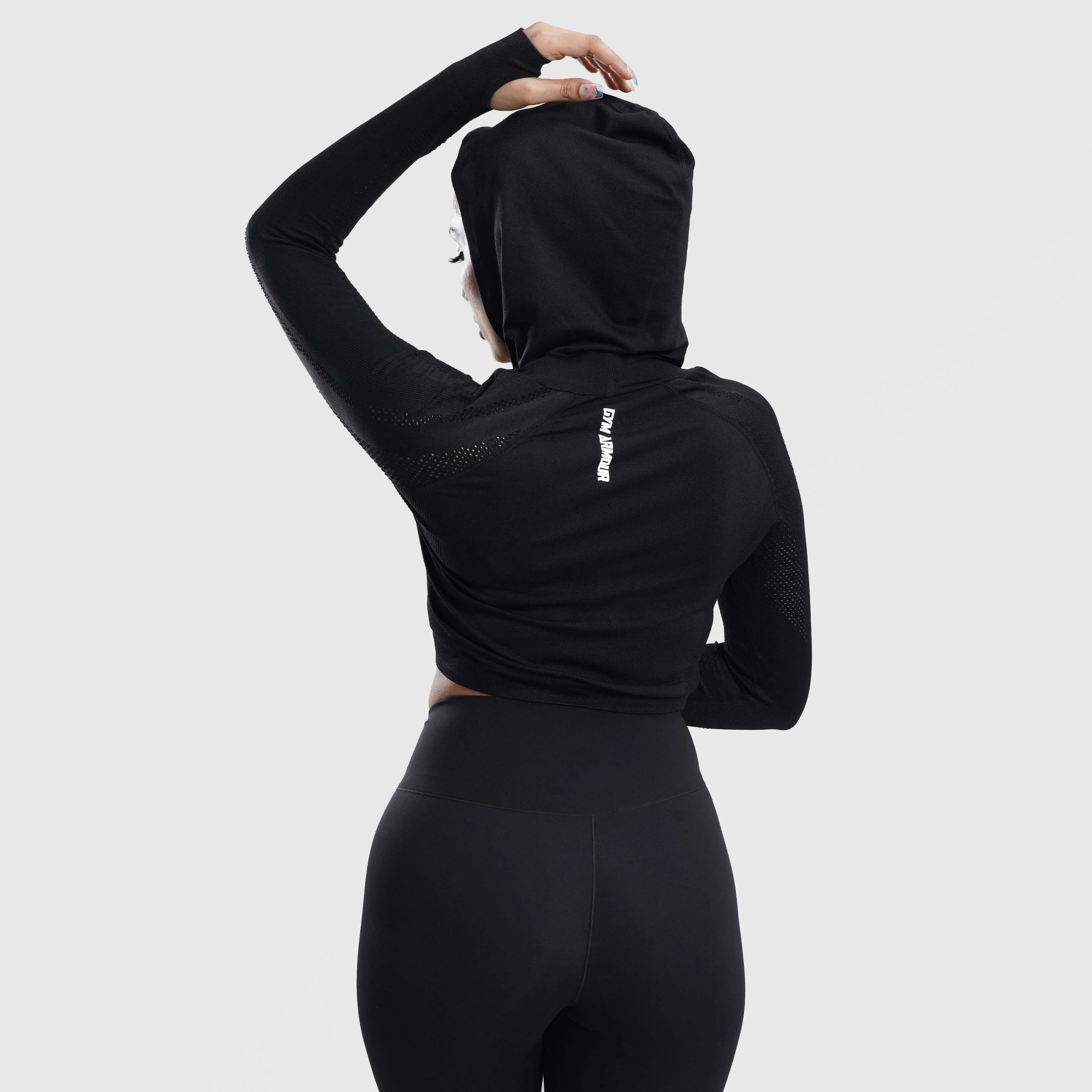 Snug Seamless Crop Top (Black)