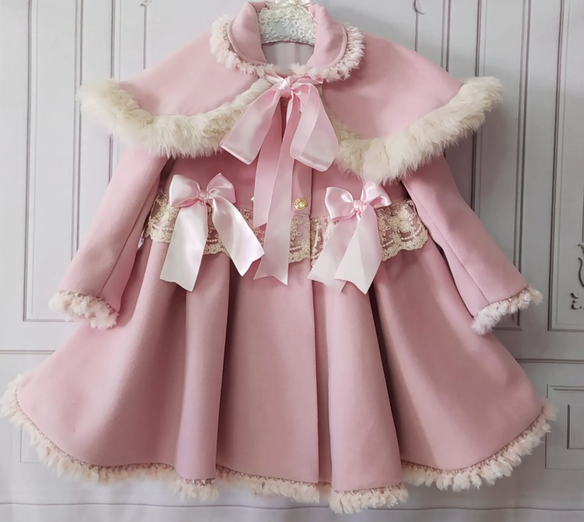 Sonata Pink Wool Cape